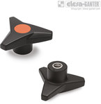 Three-arm knob VB.839/63 SST-M8-C2